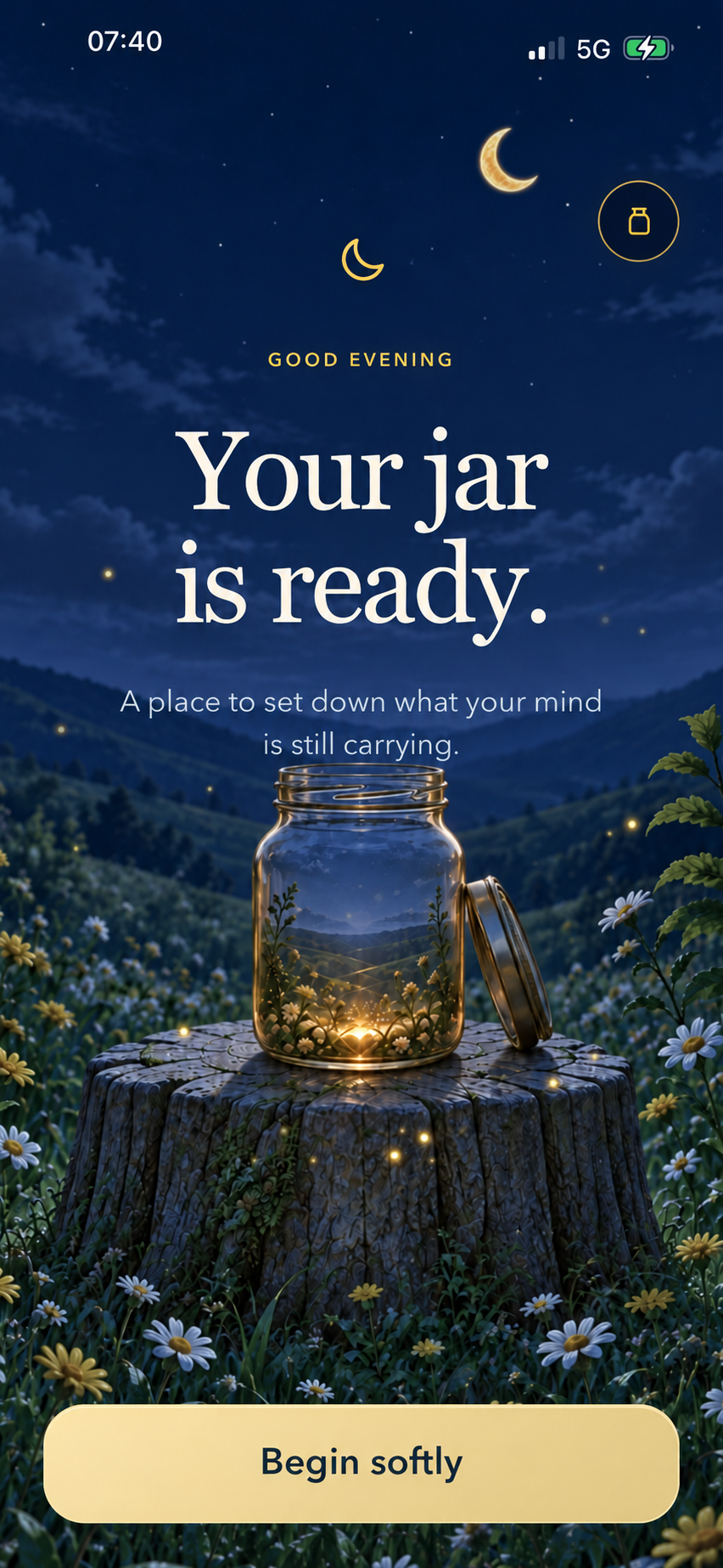 GOODNIGHT JAR — Your jar is ready evening screen