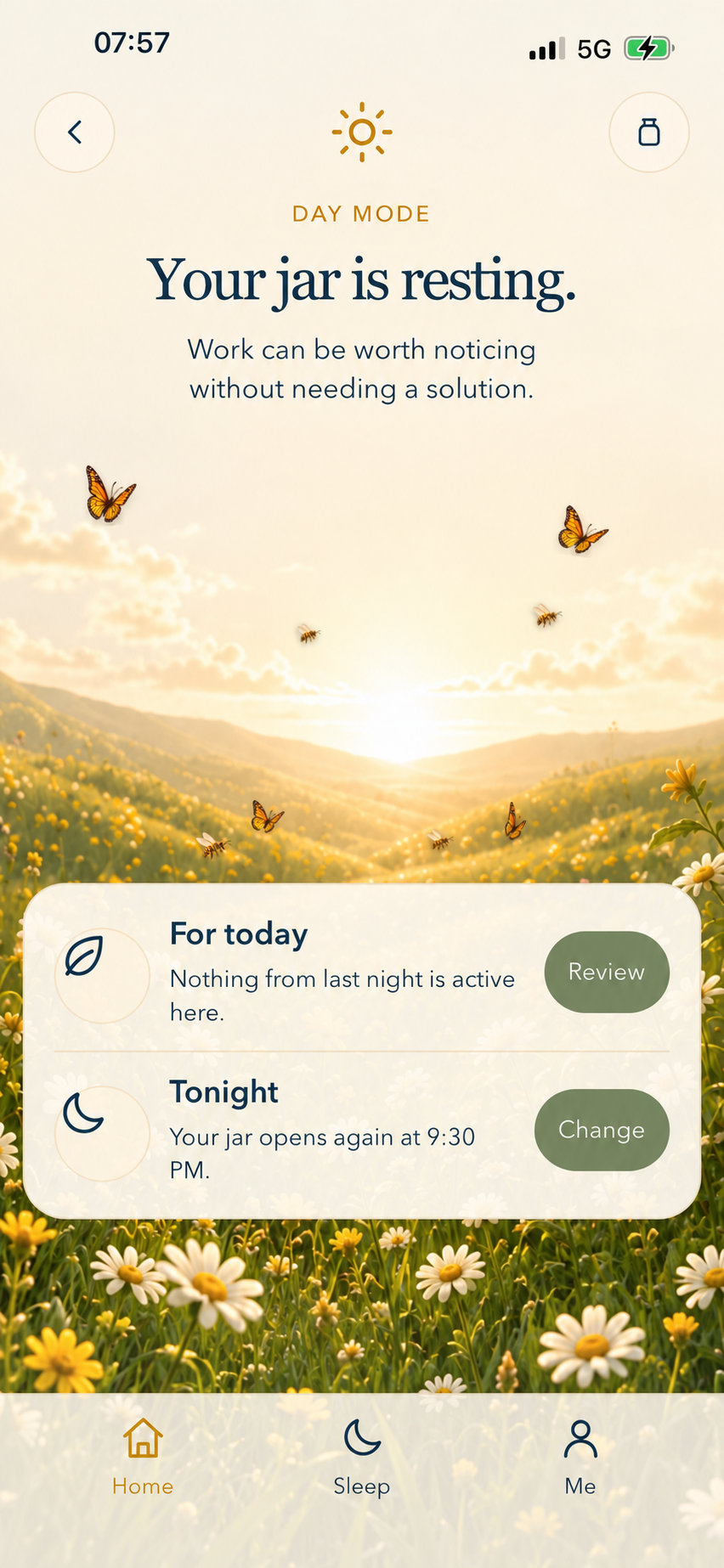 GOODNIGHT JAR — Your jar is resting in day mode