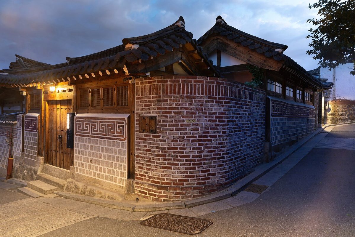 Hanok street in Seoul, South Korea