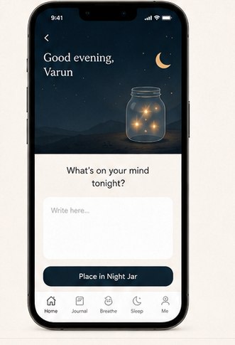 The Night Jar writing screen on a phone