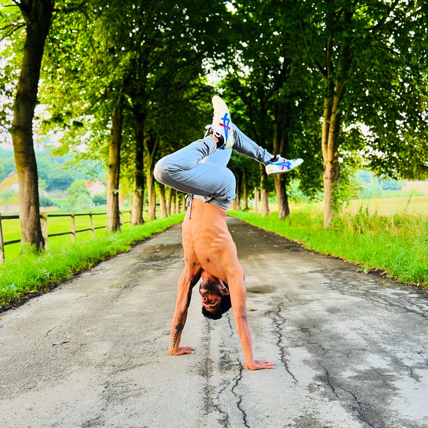 Varun teaching outdoors